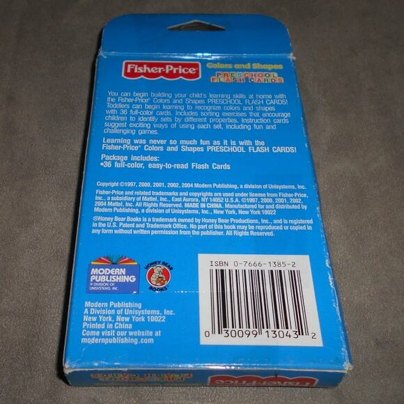 Fisher-Price 2004 Colors and Shapes Jumbo Preschool Flash Cards Complete - Picture 8 of 10